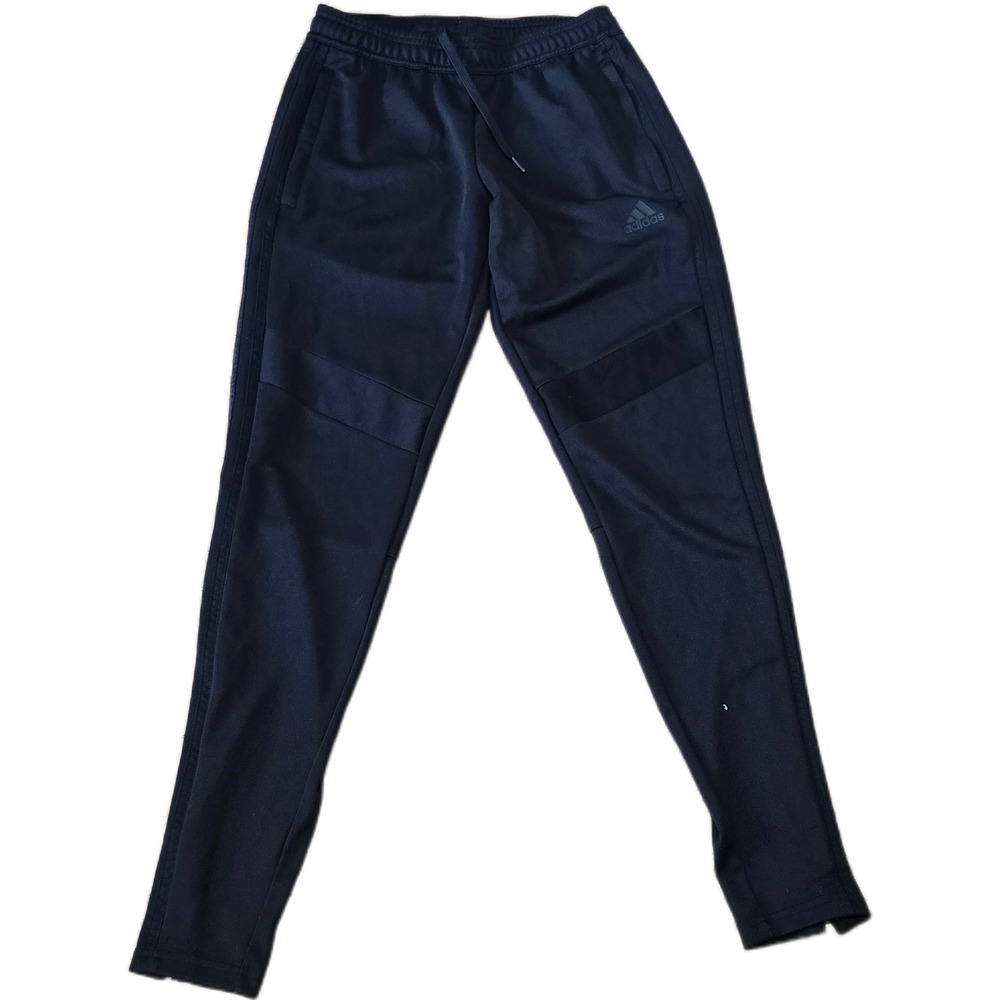 Adidas Tiro Soccer Training Pants Womens XS Black Tapered Track Joggers Zippered